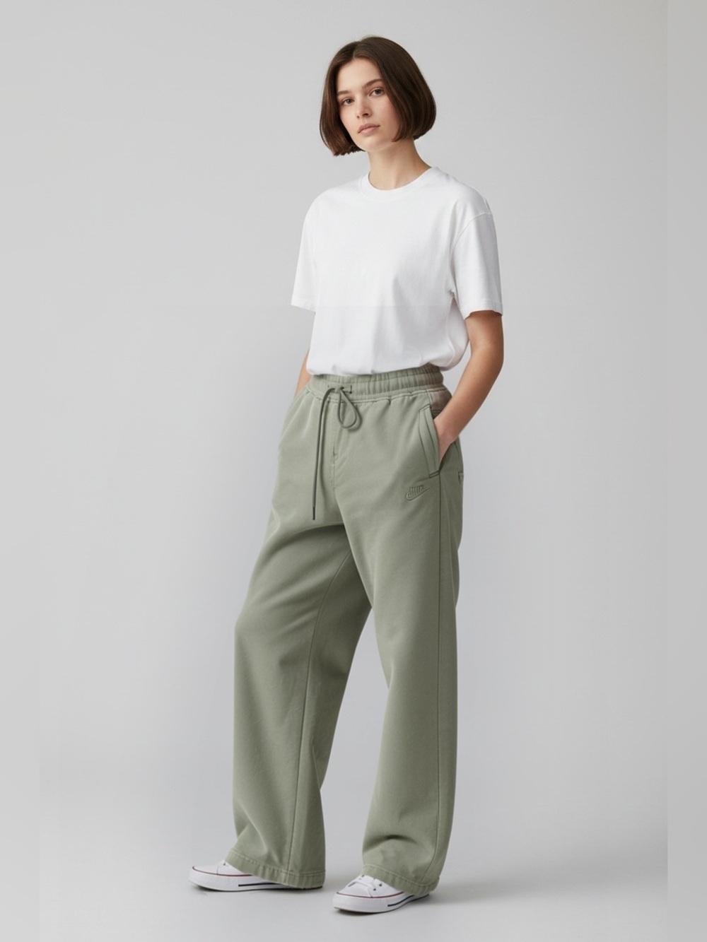 Nike Olive Sweatpants with Drawstring